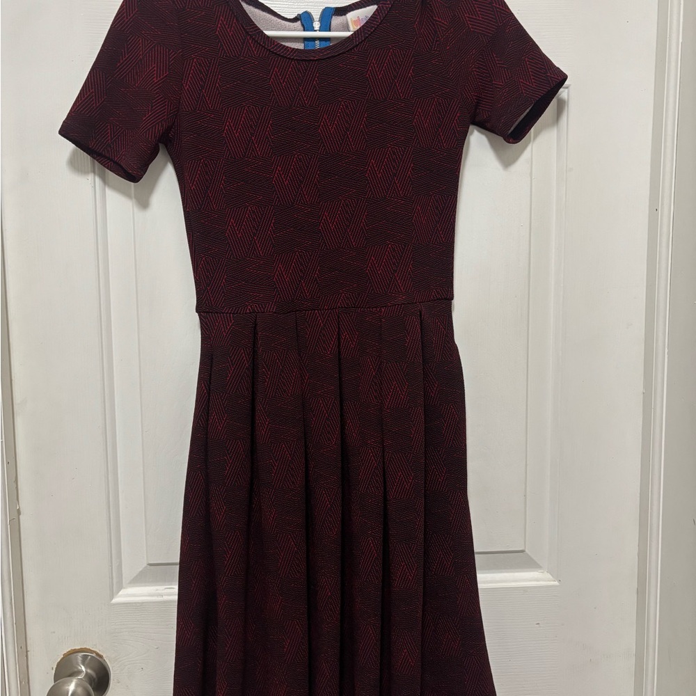 LuLaRoe Kids Dress in Red and Black